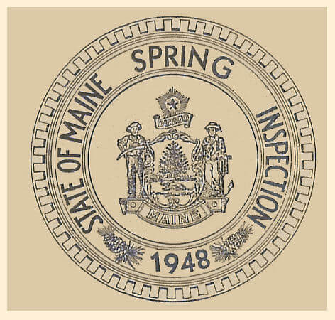 (image for) 1948 Maine SPRING Inspection Sticker